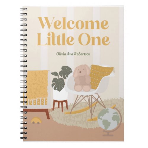 Yellow Mid_Century Modern Nursery Notebook