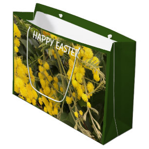 Yellow Mimosa Large Easter Large Gift Bag