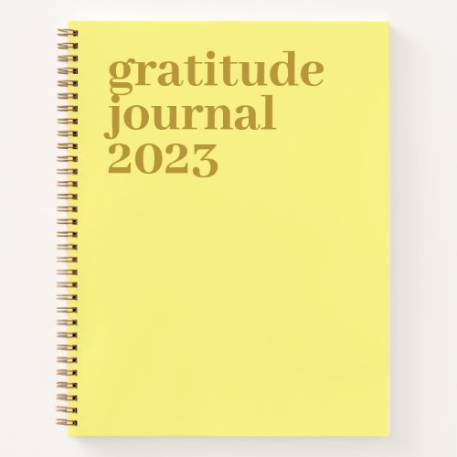 Yellow Minimalist Gratitude Journal