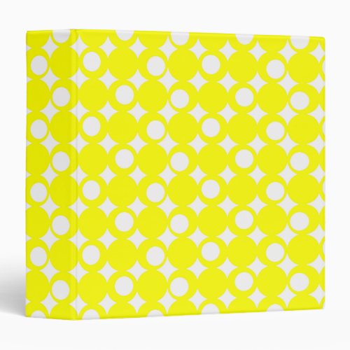 Yellow Mod Ball Design  Emporio Moffa 3 Ring Binder