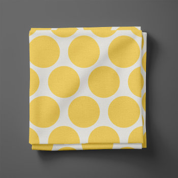 Yellow Mod Dots Fabric by jenniferstuartdesign at Zazzle