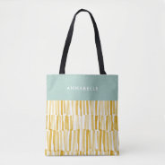 Yellow Modern Abstract Pattern Personalised Gift Tote Bag at Zazzle