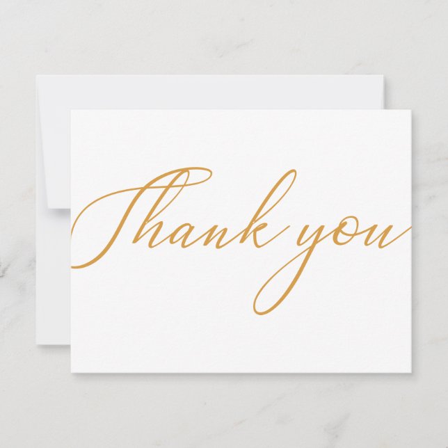 Yellow Modern Business Package Thank You Card (Front)