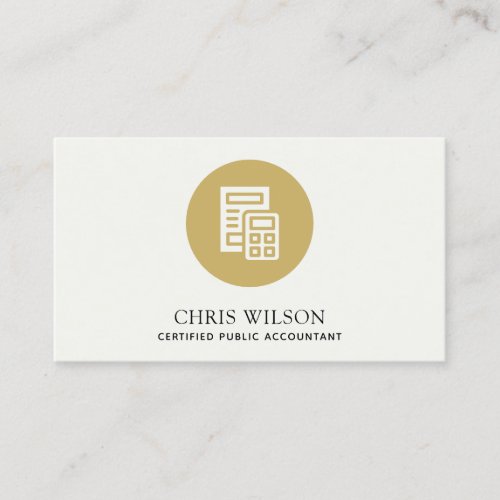 YELLOW MODERN CALCULATOR ICON ACCOUNTING TAX BUSINESS CARD