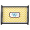 Yellow Modern Chevron Monogram Serving Tray