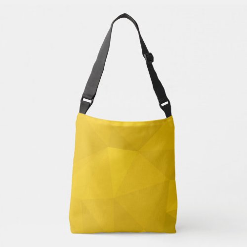 Yellow modern cool trendy urban geometric art crossbody bag