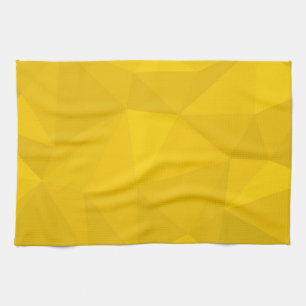 Yellow, modern, cool, trendy, urban geometric art kitchen towel