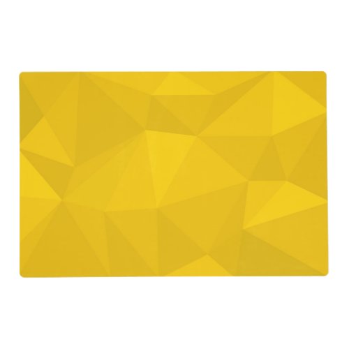 Yellow modern cool trendy urban geometric art placemat