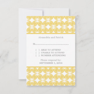 Yellow Modern Deco Response Card