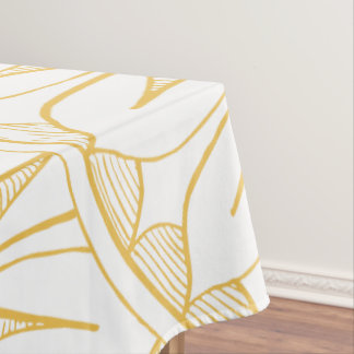 Yellow Modern Floral Pattern Tablecloth