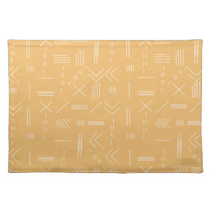 Yellow Modern Gorgeous Geometric Pattern Cloth Placemat