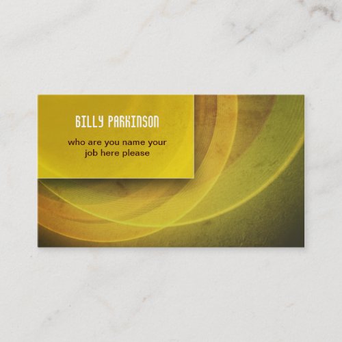 yellow modern grungy business card