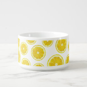 Yellow modern lemon slice fresh fruit  bowl