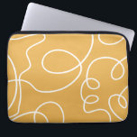 Yellow Modern Minimal Line Brush Strokes Laptop Sleeve<br><div class="desc">Mid Century Modern Abstract Brush Strokes – Minimal Line – mustard yellow.</div>