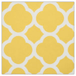 Yellow Modern Quatrefoil Large Scale Fabric