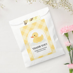 Yellow Modern Rubber Ducky Baby Shower Favor Bag
