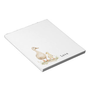 Yellow Mom Baby Ducks Notepad