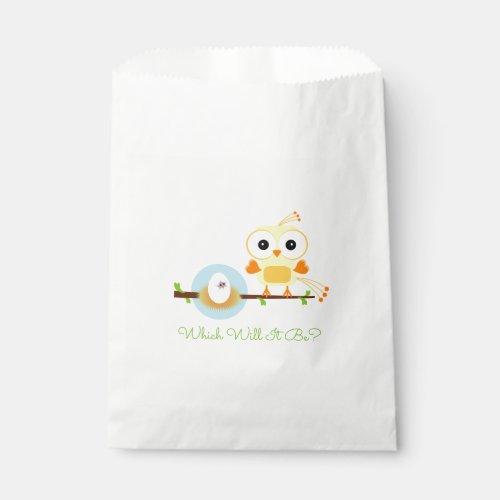 Yellow Momma Bird Gender Reveal Baby Shower Favor Bag