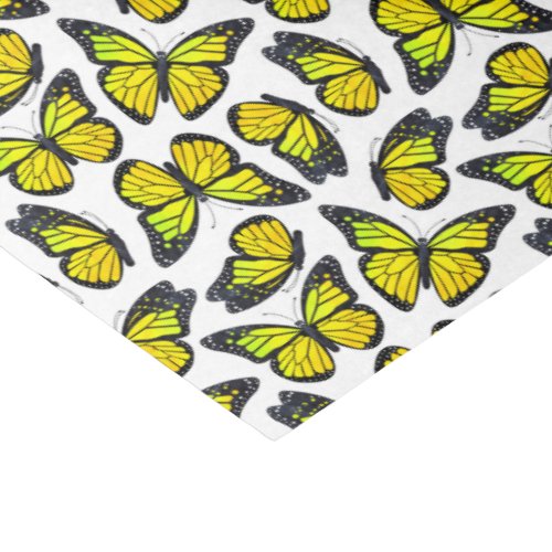 Yellow Monarch Butterfly Pattern Tissue Paper