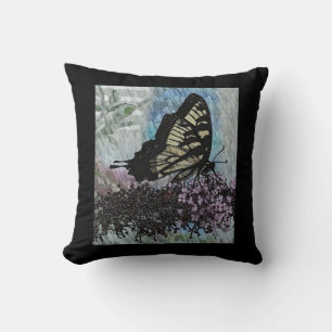 Yellow Monarch Butterfly Pillow