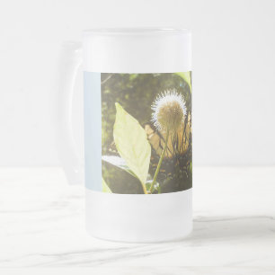 Yellow Monarch Frosty Glass Mug