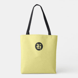 Yellow Monogram Tote Bag