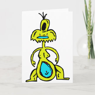 YELLOW MONSTER GREETING CARD