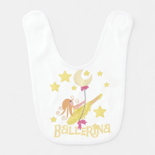 Yellow Moon Ballerina Bib