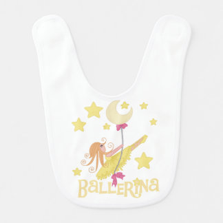 Yellow Moon Ballerina Bib