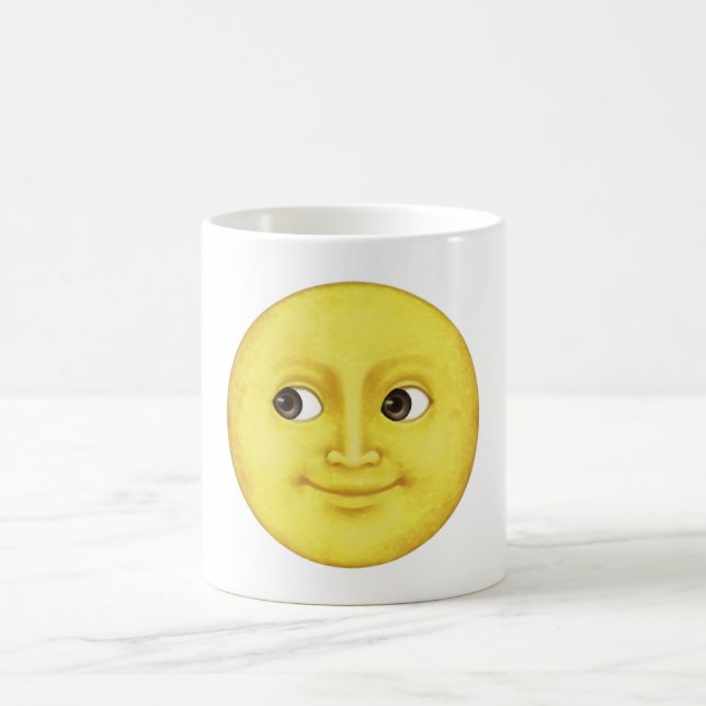 Yellow Moon - Emoji Coffee Mug (Center)