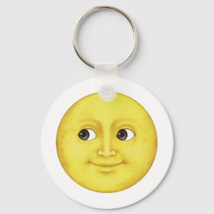 Yellow Moon - Emoji Keychain