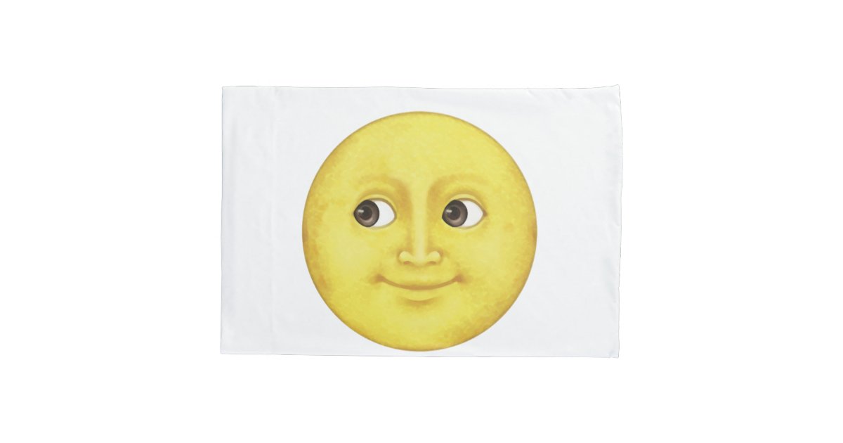 Yellow Moon Emoji Pillow Case Zazzle