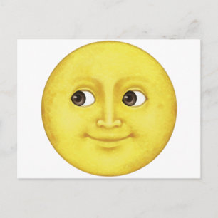 Yellow Moon - Emoji Postcard