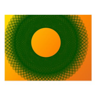 yellow moon in green