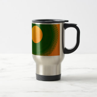 yellow moon in green travel mug