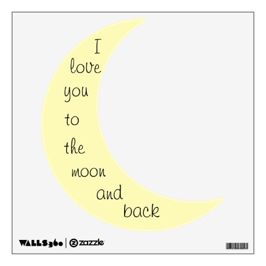 Yellow moon nursery wall decal
