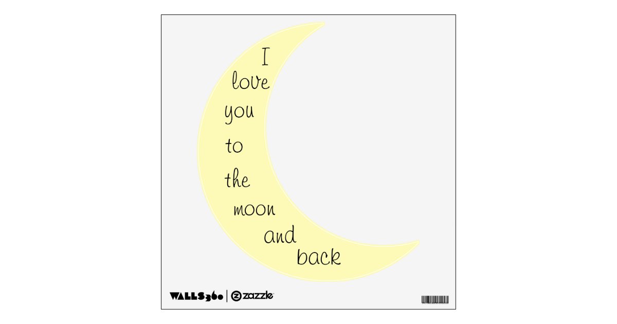 Yellow moon nursery wall decal | Zazzle