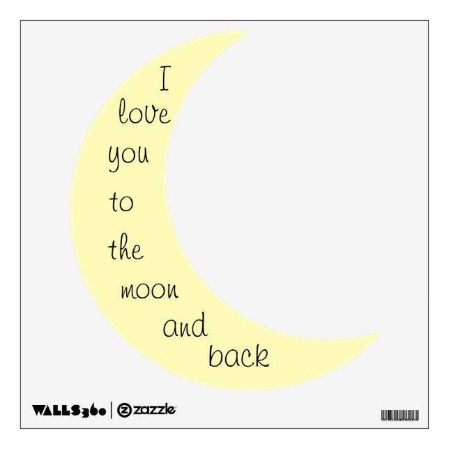 Yellow moon nursery wall decal (Front)