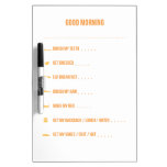 Yellow Morning Routine Dry Erase Board