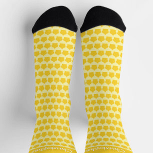 Yellow Moroccan Pattern Design Socks