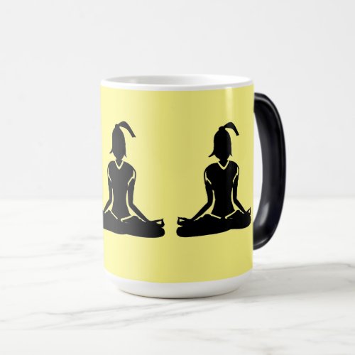 Yellow Morphing Yoga Magic Mug