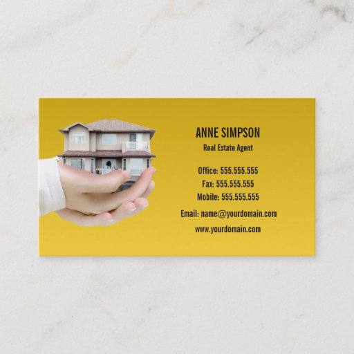 Customizable Yellow Mortgage/ Real Estate Business Card
