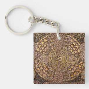 Yellow Mosiac Detail, Germany Keychain