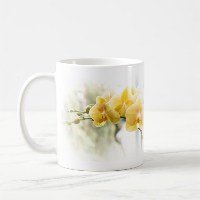 Yellow Moth Orchid in Sunshine - Mug (Left)