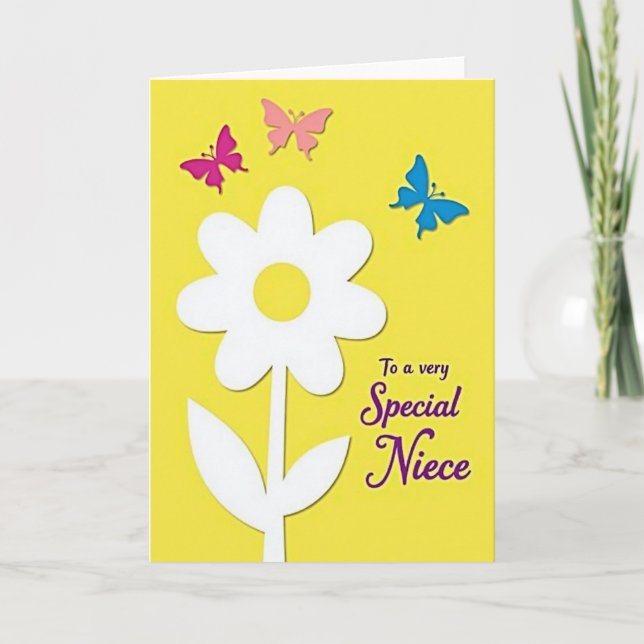 Yellow Mothers Day Flower Card (Front)