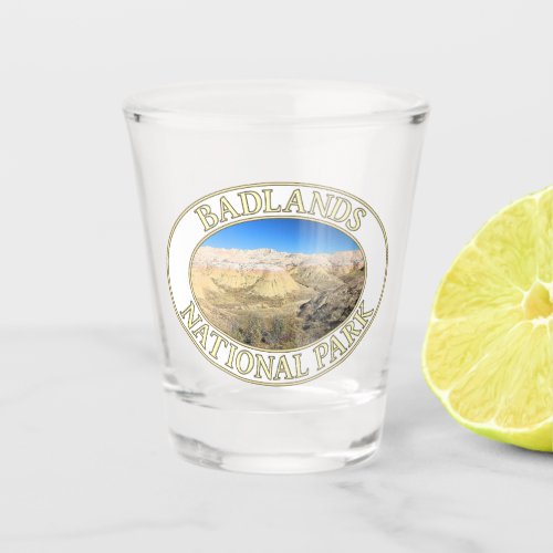 Yellow Mounds at Badlands National Park in SD Shot Glass