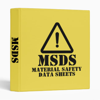 Yellow MSDS Material Safety Data Sheets Binder