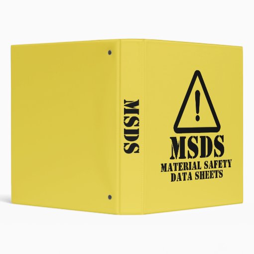 Yellow MSDS Material Safety Data Sheets Binder Zazzle