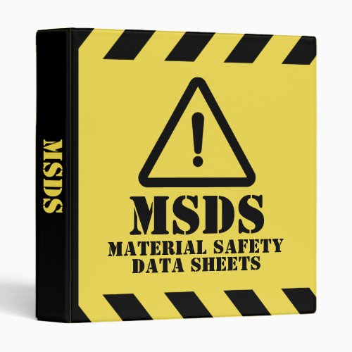 Yellow MSDS Material Safety Data Sheets Binder