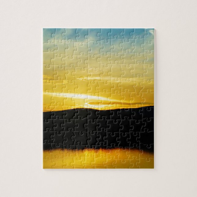 Yellow Mt Lake Sunset Jigsaw Puzzle (Vertical)